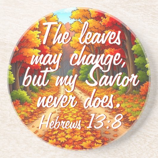 Mijn Redder verandert nooit Zandsteen Onderzetter (Voorkant)