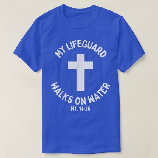 Mijn reddingsbril loopt op water Jezus Christus Ch T-shirt (Design voorkant)