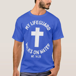 Mijn reddingsbril loopt op water Jezus Christus Ch T-shirt