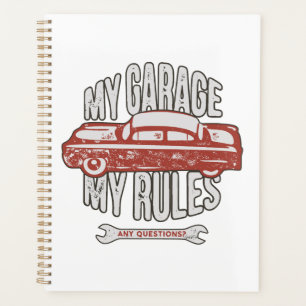Mijn Regels Klassieke Rode Auto Retro Monteur Planner
