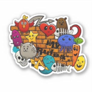 Mijn regels sticker