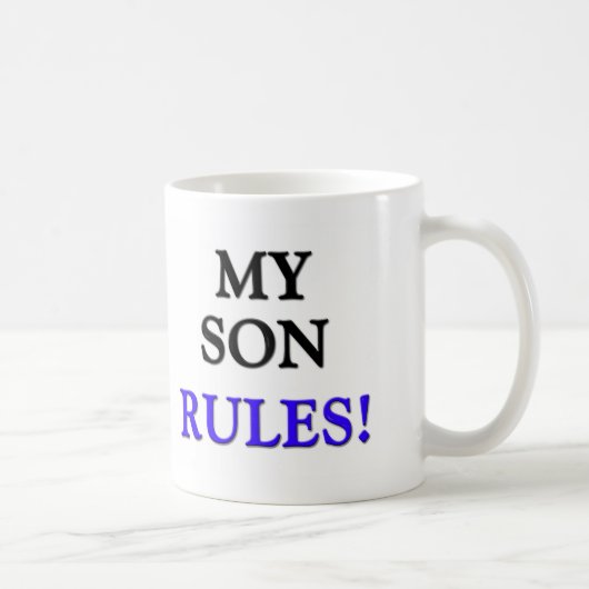 Mijn regels voor zoon koffiemok (Rechts)