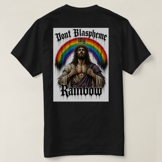 Mijn Regenboog T-shirt niet lasteren (Design achterkant)