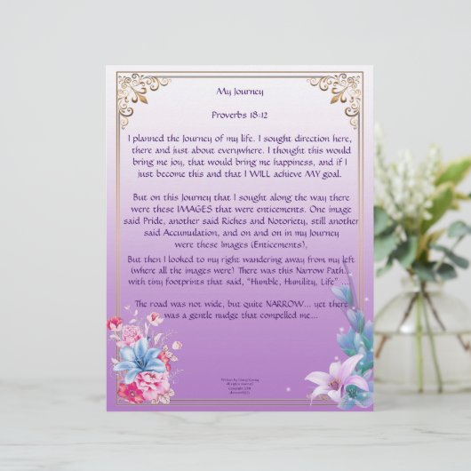 Mijn reis - Aangepast papier (Staand voorkant)