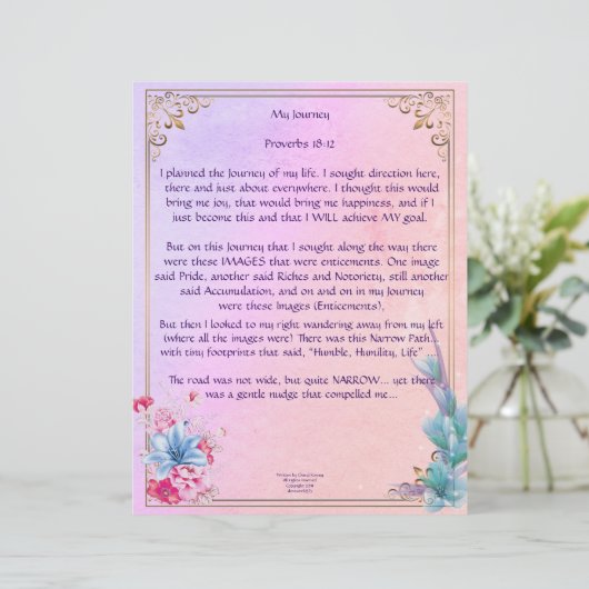 Mijn reis - Aangepast papier (Staand voorkant)