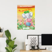 Mijn reis begint hier met Naam Kinderkamer Poster (Thuiskantoor)
