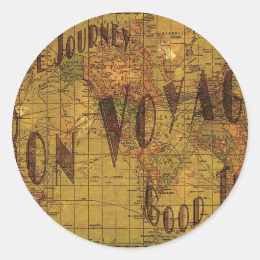 Mijn reizen toewijzen ronde sticker (Voorkant)