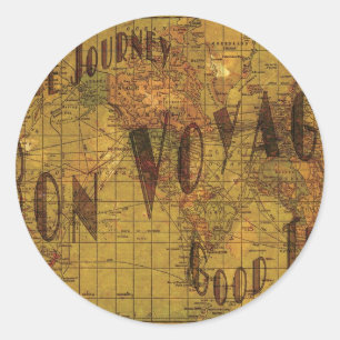 Mijn reizen toewijzen ronde sticker