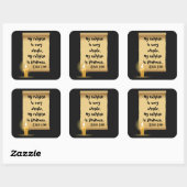 Mijn religie is heel eenvoudig vierkante sticker (Vel)