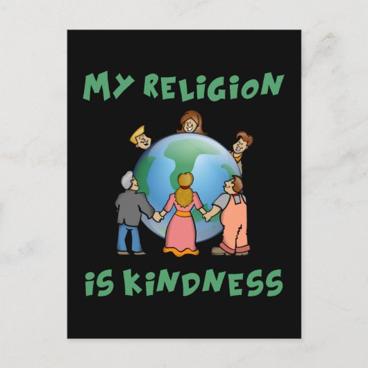 Mijn religie is Kindness Briefkaart (Voorkant)