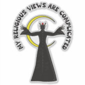 Mijn religieuze standpunten zijn ingewikkeld sticker (Voorkant)