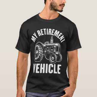 Mijn Retirement Vehicle Tractor Funny Farmer Gepen T-shirt