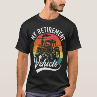 Mijn Retirement Vehicle Tractor Funny Farmer Gepen T-shirt