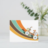 Mijn retro fiets briefkaart (Staand voorkant)