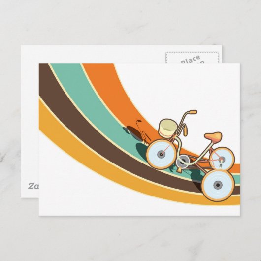 Mijn retro fiets briefkaart (Voorkant / Achterkant)