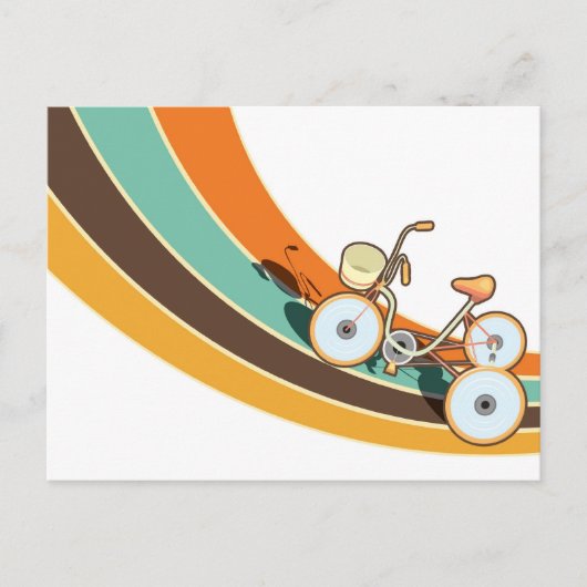 Mijn retro fiets briefkaart (Voorkant)