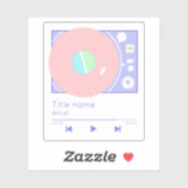 Mijn Retro Vibes Vinyl Record Player Pastel Sticker (Vel)