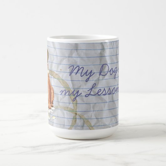 Mijn Rhodezische Ridgeback Ate Lesson Plan Coffee Koffiemok (Center)