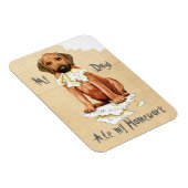 Mijn Rhodezische Ridgeback over mijn thuiswerknet Magneet (Rechterzijde)