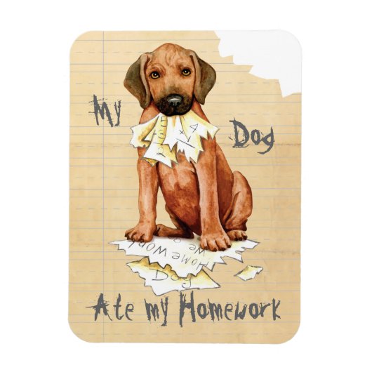 Mijn Rhodezische Ridgeback over mijn thuiswerknet Magneet (Verticaal)
