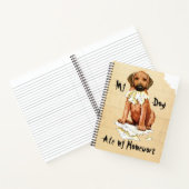 Mijn Rhodezische Ridgeback voor mijn thuiswerknote Notitieboek (Binnen)
