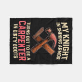 Mijn ridder in grappige timmerman vrouw vrouwen Gi Fleece Deken (Voorkant (Horizontaal))