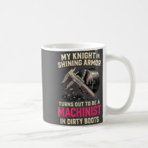 Mijn ridder in machinist vrouw vriendin grappige j koffiemok
