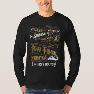 Mijn ridder in shining armor blijkt een sleepwagen t-shirt