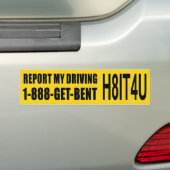Mijn rijbevoegdheid melden bumpersticker (Op auto)