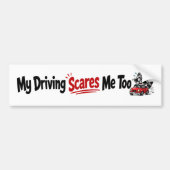 Mijn Rijden Maakt Mij Ook Te Grappig Bumpersticker (Voorkant)