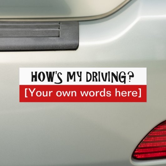 mijn-rijdende sjabloon bumpersticker (Op auto)