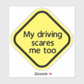 Mijn rijgedrag maakt me te gek sticker (Vel)