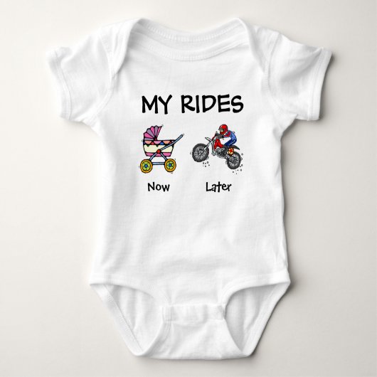 Mijn Ritten Motocross Dirt Bike Baby Body Romper (Voorkant)