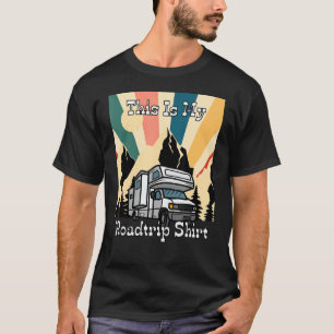 Mijn Roadtrip Retro RV Camping and Traveler Design T-shirt