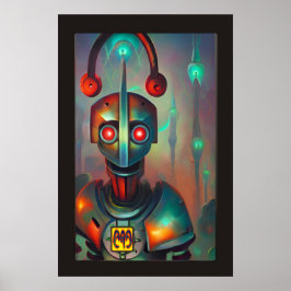 Mijn Robot DJ van Wombott Poster