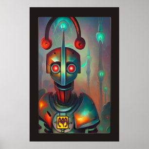 Mijn Robot DJ van Wombott Poster