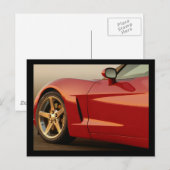 Mijn Rode Corvette Briefkaart (Voorkant / Achterkant)