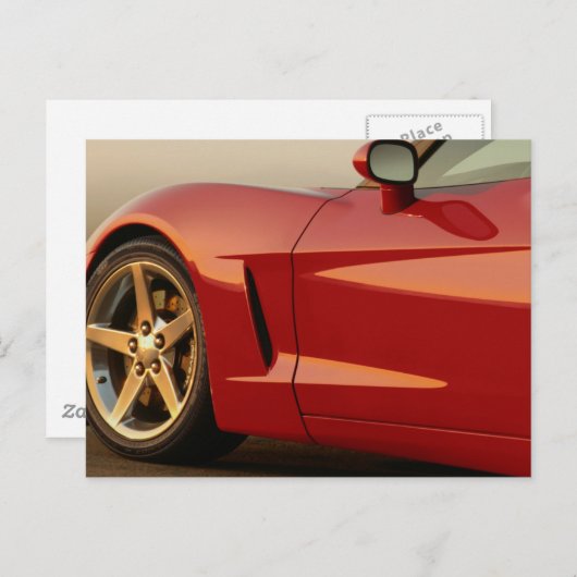 Mijn Rode Corvette Briefkaart (Voorkant / Achterkant)
