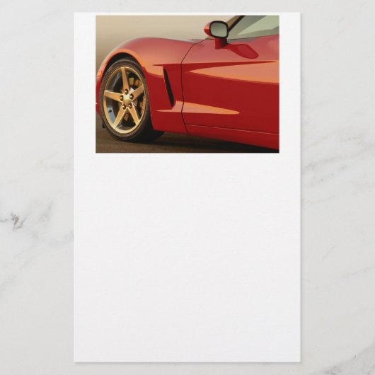 Mijn Rode Corvette Briefpapier (Voorkant)