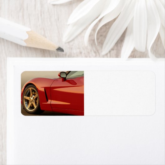 Mijn Rode Corvette Etiket (Insitu)