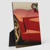 Mijn Rode Corvette Fotoplaat (Zijkant)