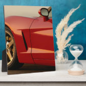Mijn Rode Corvette Fotoplaat (Zijkant)