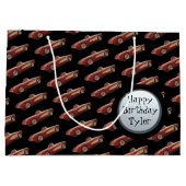 Mijn rode Corvette Gift Bag Groot Cadeauzakje (Achterkant)