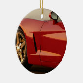 Mijn Rode Corvette Keramisch Ornament (Rechts)