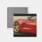 Mijn Rode Corvette Magneet (Voorkant / Achterkant)