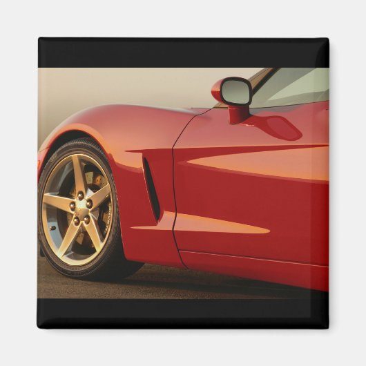 Mijn Rode Corvette Magneet (Voorkant)