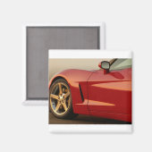 Mijn Rode Corvette Magneet (Voorkant / Achterkant)