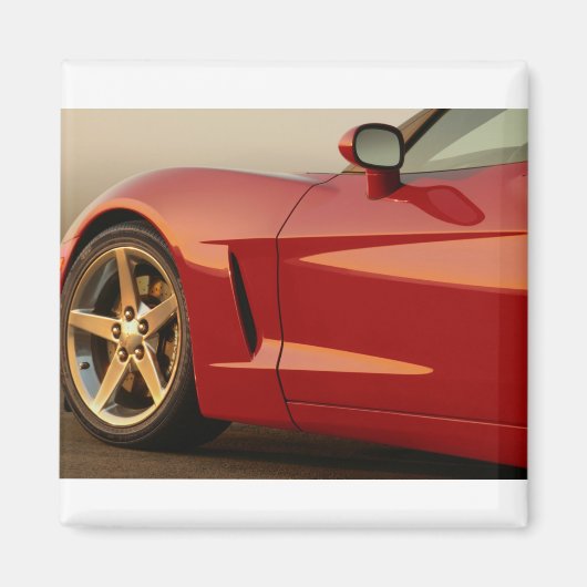 Mijn Rode Corvette Magneet (Voorkant)