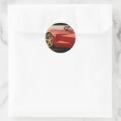 Mijn Rode Corvette Ronde Sticker (Tas)