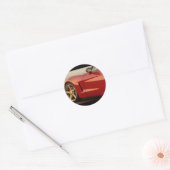 Mijn Rode Corvette Ronde Sticker (Envelop)